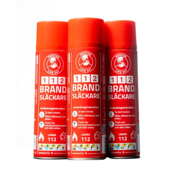 Pieni 112 palosammutin ruotsalainen 3 pakkaus